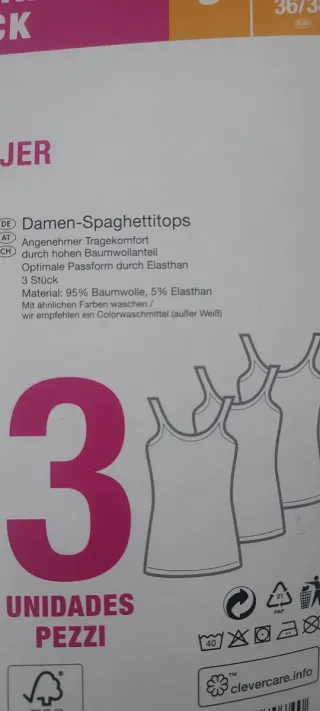 Lote 8 Camisetas, 6 Esmara Talla S/M, 2 primark