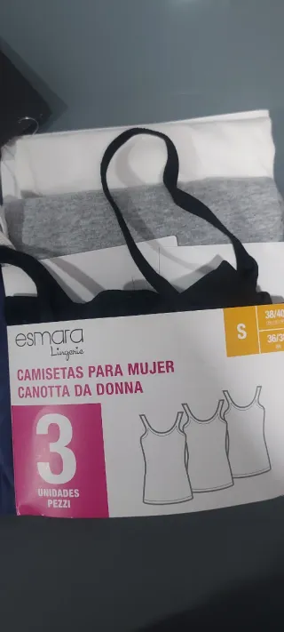 Lote 8 Camisetas, 6 Esmara Talla S/M, 2 primark