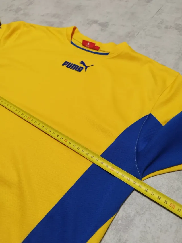 Camiseta Técnica Puma Amarilla y Azul Vintage