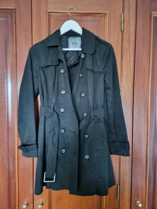 Gabardina Negra Talla 38