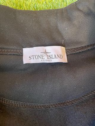 Sudadera Stone Island Negra Media Cremallera