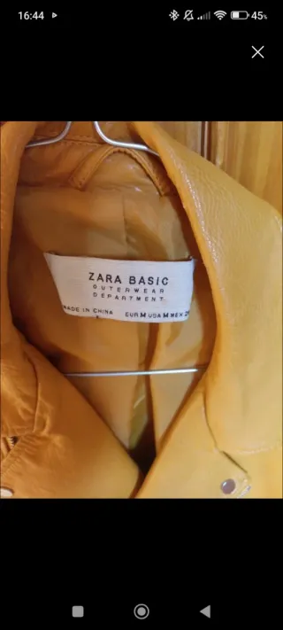 Cazadora Biker Mujer Amarilla