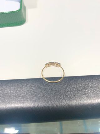 Anillo Oro 18K Piedras Multicolor