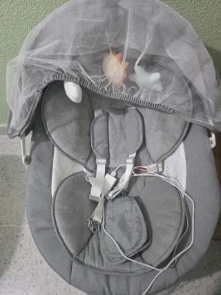 Hamaca Eléctrica Bebé Gris con APP