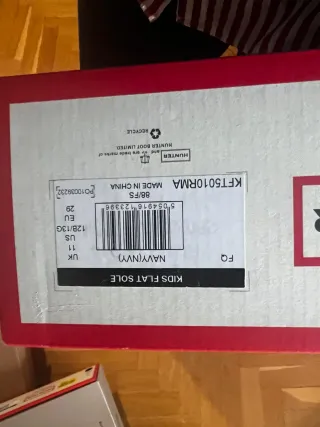 Botas de agua de niña, Hunter talla 29.Azul marino