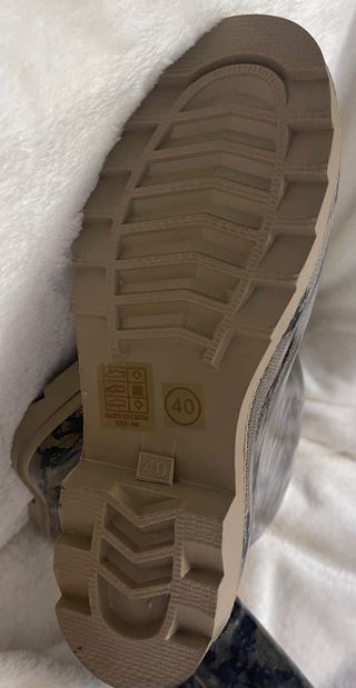 Stivali pioggia Luijo pizzo beige/nero taglia 40