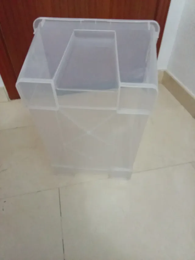 Caja Almacenamiento Plástico Transparente con asas