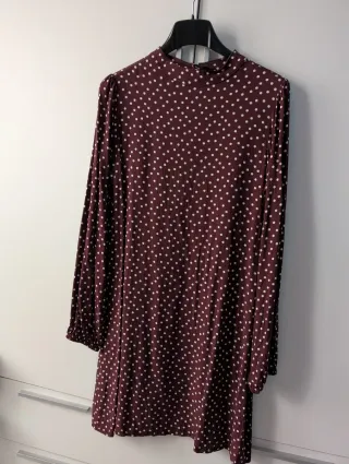 Vestido granate de lunares Tiffosi