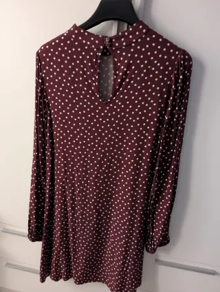 Vestido granate de lunares Tiffosi