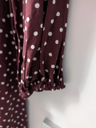 Vestido granate de lunares Tiffosi