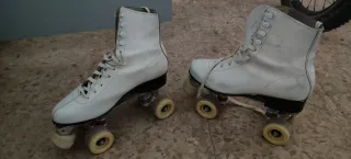 Patines profesionales cuero blanco