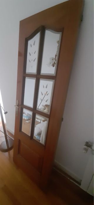 Puerta Sapelly con cristal