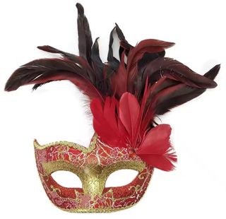 Máscara Veneciana Victoriana con Plumas