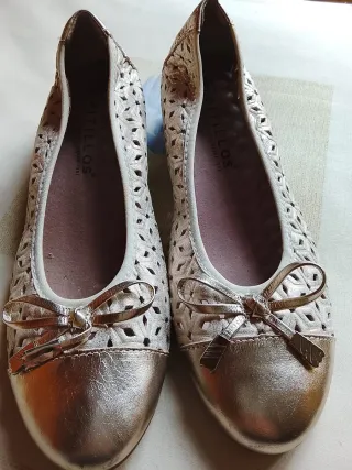 Manoletinas mujer PITILLOS doradas