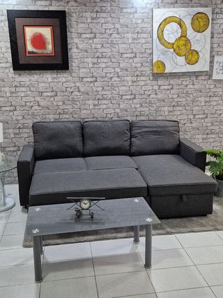 Super Precio! Sofá Cama Chaise Longue con Arcón