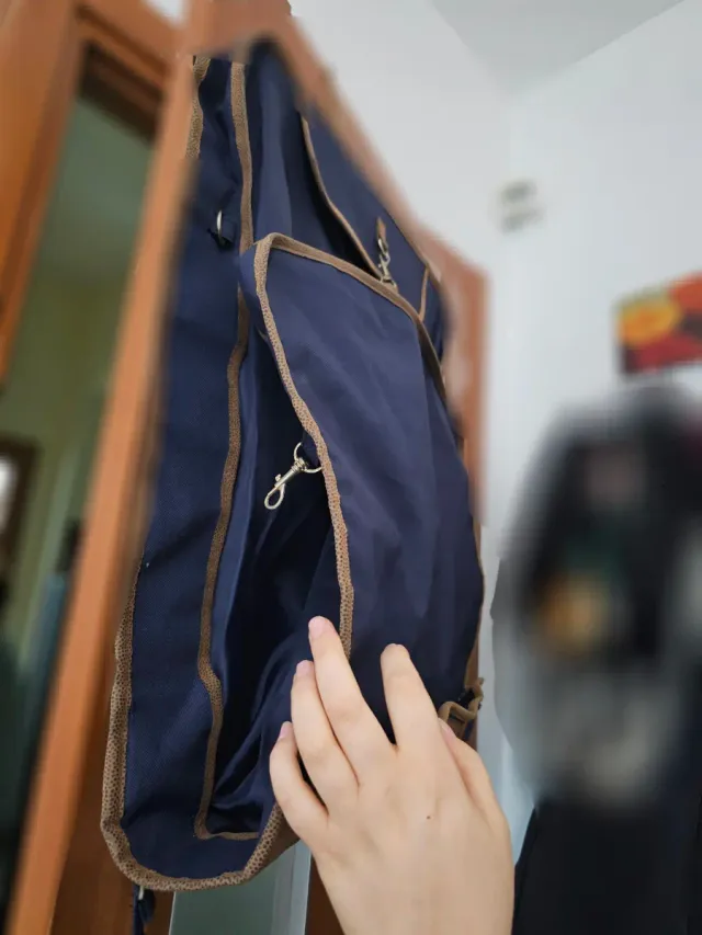 Borsa Porta Abiti Vintage Pieghevole 2 in 1