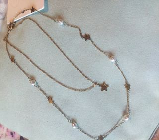 Collar de cadena con colgante de estrella brillant