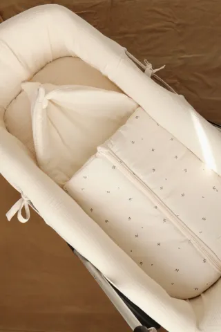 Saco Capazo Nature Estampado + Gasa