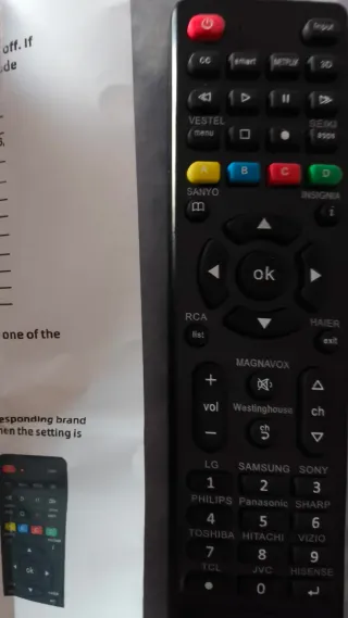 Mando TV universal para Samsung, lg, Hisense etc