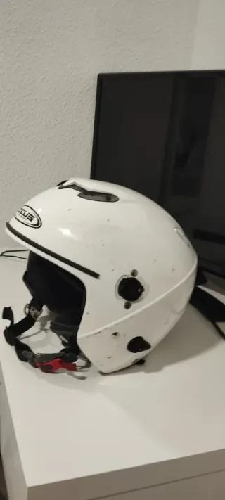 Casco de moto blanco Zeus