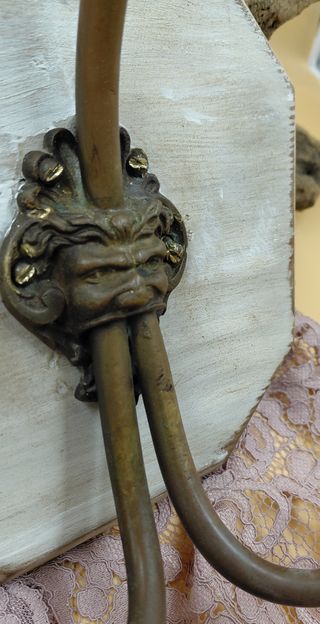 Appendiabiti Shabby Chic Legno Ottone