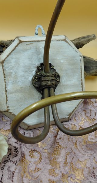 Appendiabiti Shabby Chic Legno Ottone