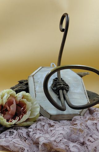 Appendiabiti Shabby Chic Legno Ottone