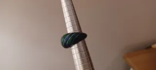 Anello vintage metallo e smalto