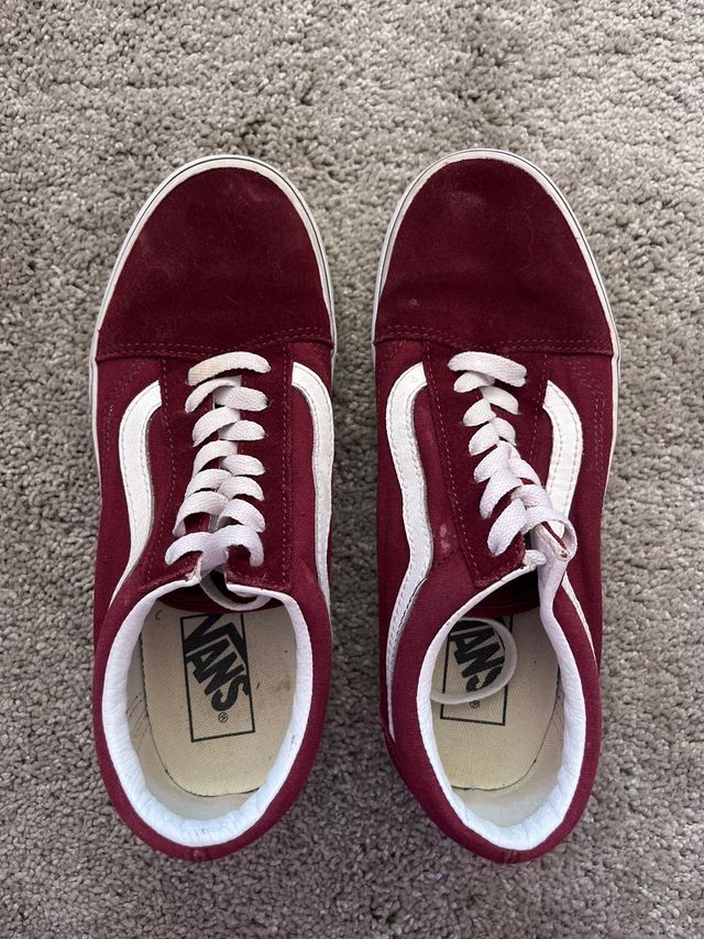 Zapatillas Vans Rojas y Blancas