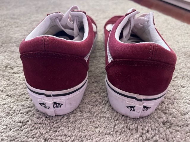 Zapatillas Vans Rojas y Blancas