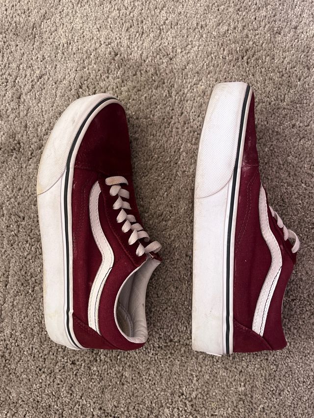 Zapatillas Vans Rojas y Blancas