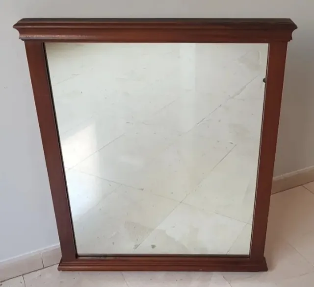 Antico specchio di legno teca massello 12kg