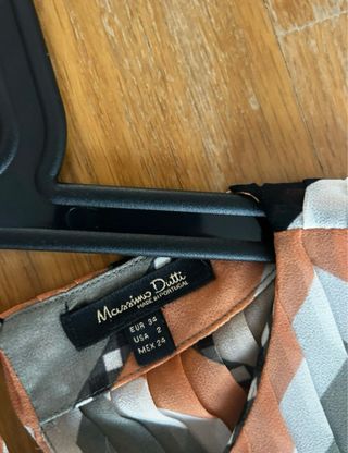 Vestido Massimo Dutti Zigzag Talla 34