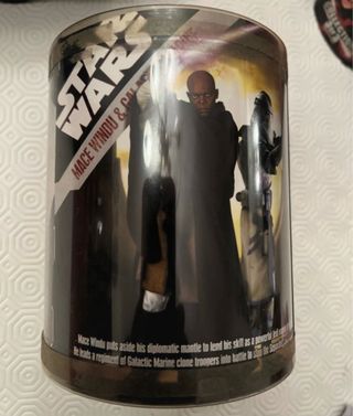 Figuras Star Wars Mace Windu y Galactic Marine