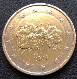 Monedas de Finlandia de 2€ y 1€