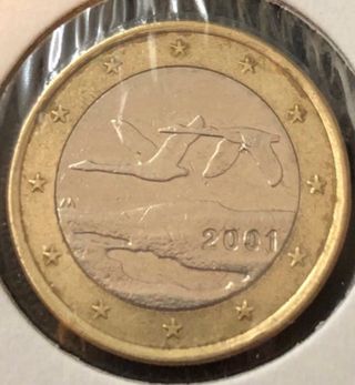 Monedas de Finlandia de 2€ y 1€