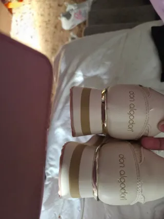 Deportivas Don Algodón Beige y Dorado Nuevas