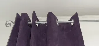 Coppia Tende Viola Effetto Alcantara