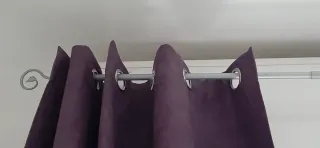 Coppia Tende Viola Effetto Alcantara