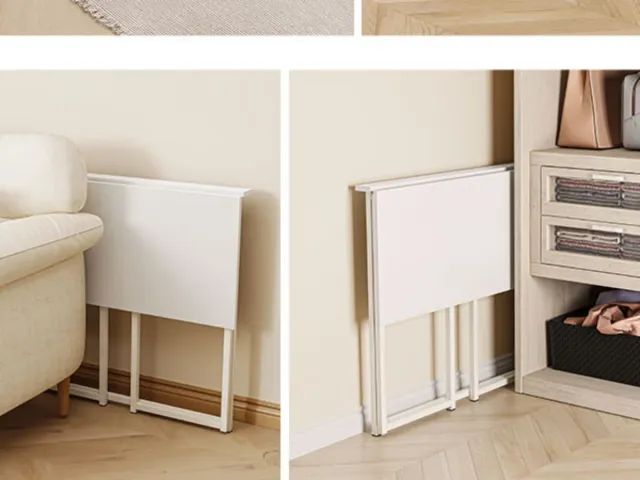 Mesa plegable blanca escritorio/cocina