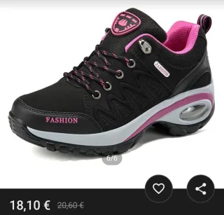 Zapatos deportivos niña negros y rosas
