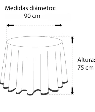 Mesa redonda madera y cristal