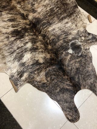 Alfombra Zara Home Piel Beige/Marrón