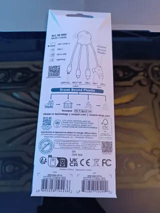 Cable Conector Carga Lightning Micro USB C