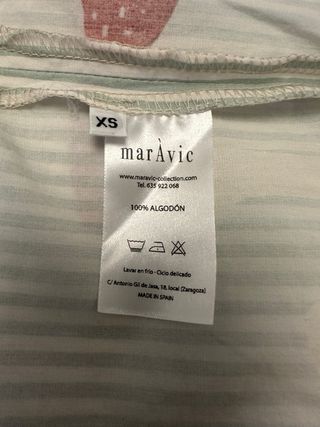 Vestido largo de algodón con estampado de setas