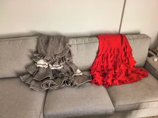 Faldas Rocieras Marrones y Rojas