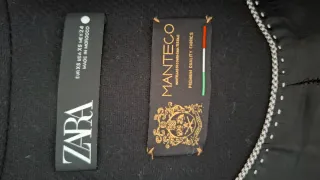 Abrigo Lana Manteco Zara Negro