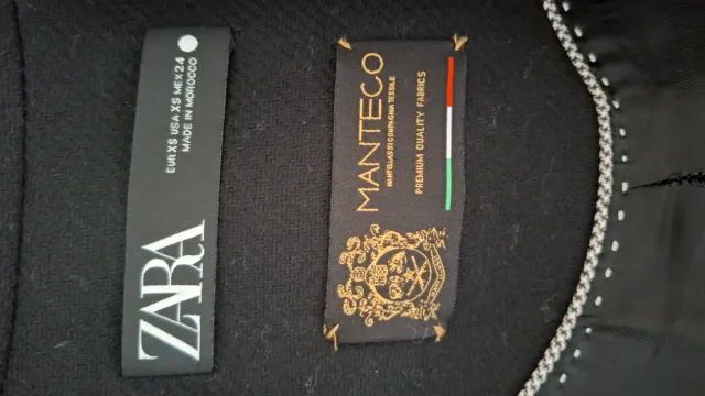 Abrigo Lana Manteco Zara Negro