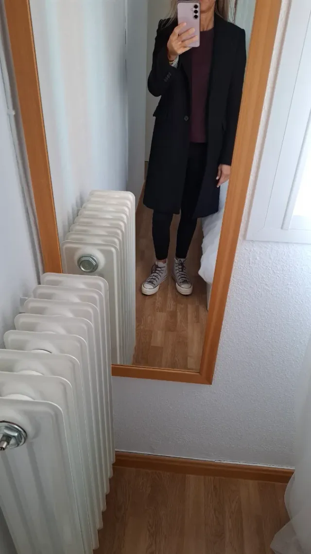 Abrigo Lana Manteco Zara Negro