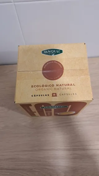 Caja 60 Cápsulas Café Baqué Orgánico Natural
